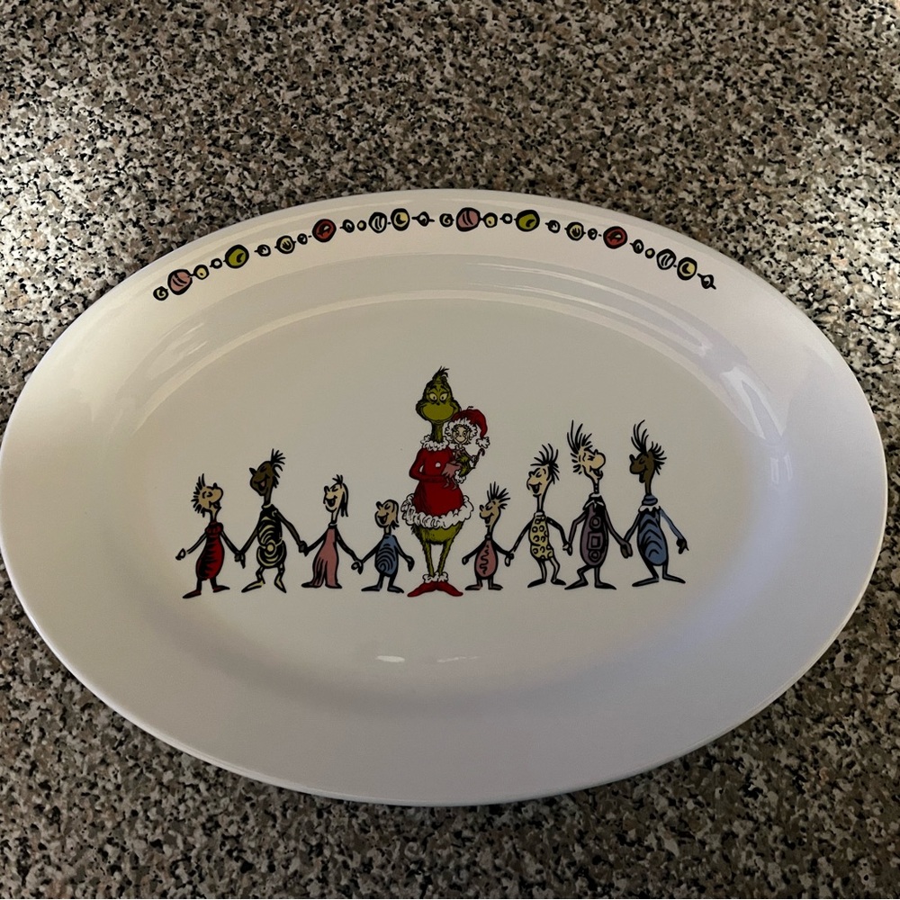 Bioworld Grinch Glass Platter 14”